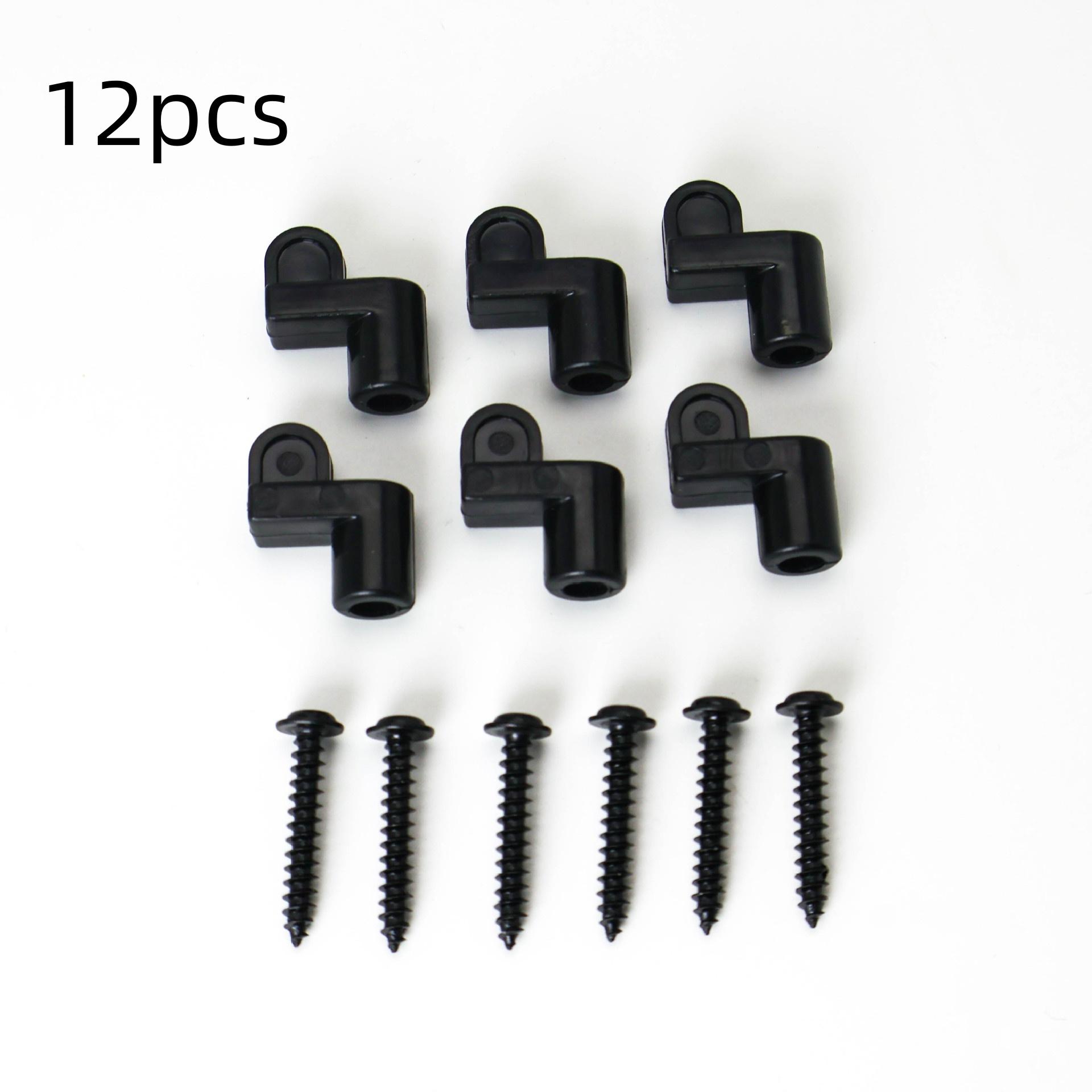 

12/24Pcs with Screws 3/8 Inch Window Screen Holder Clips Offset Design Weather Resistant Screen Door Clips Window Fastening Kit