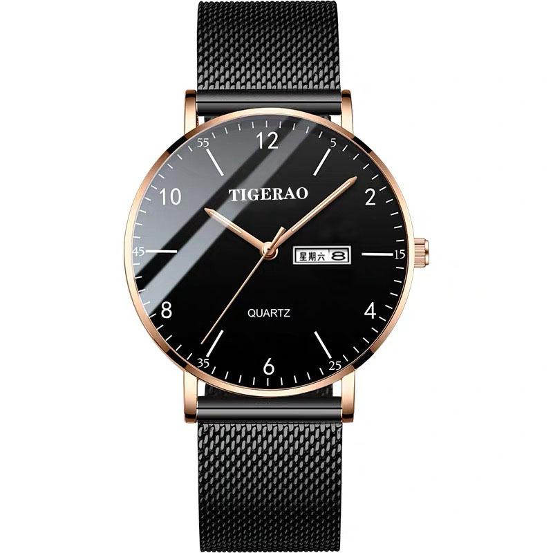 

UTHAI Мужские часы Модный тренд Немеханические Двойной календарь Водонепроницаемые Люминесцентные Кварцевые часы