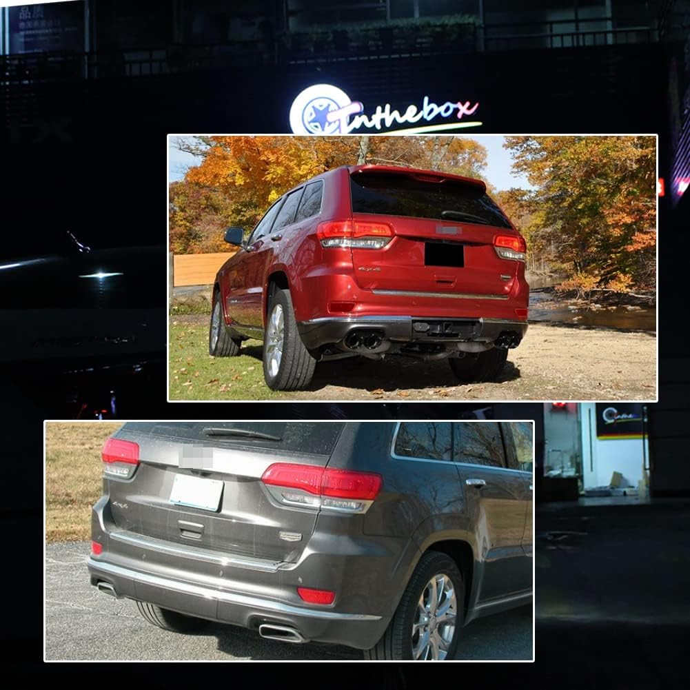 GTINTHEBOX Red Lens Rear Bumper Reflector Light Lamp Compatible with Jeep Grand Cherokee 2012-2018, Patriot 2013-2017, Compass 2011-2016,Dodge