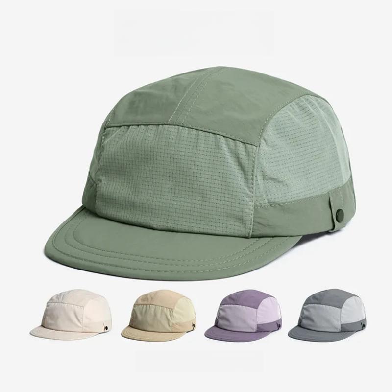 Japanese Color Matching Short Brim Baseball Caps Men Women Summer Lightweight Sun Hat Outdoor Sports 5 Panel Running Cap UPF50+