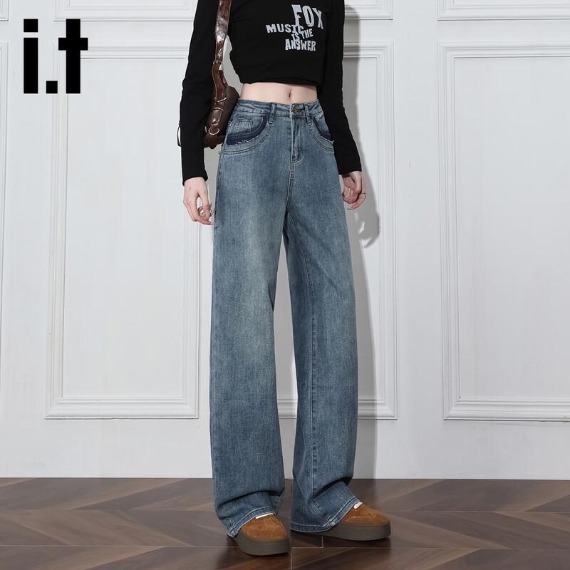 

izzue it Women s High-Waist Straight-Leg Jeans 28