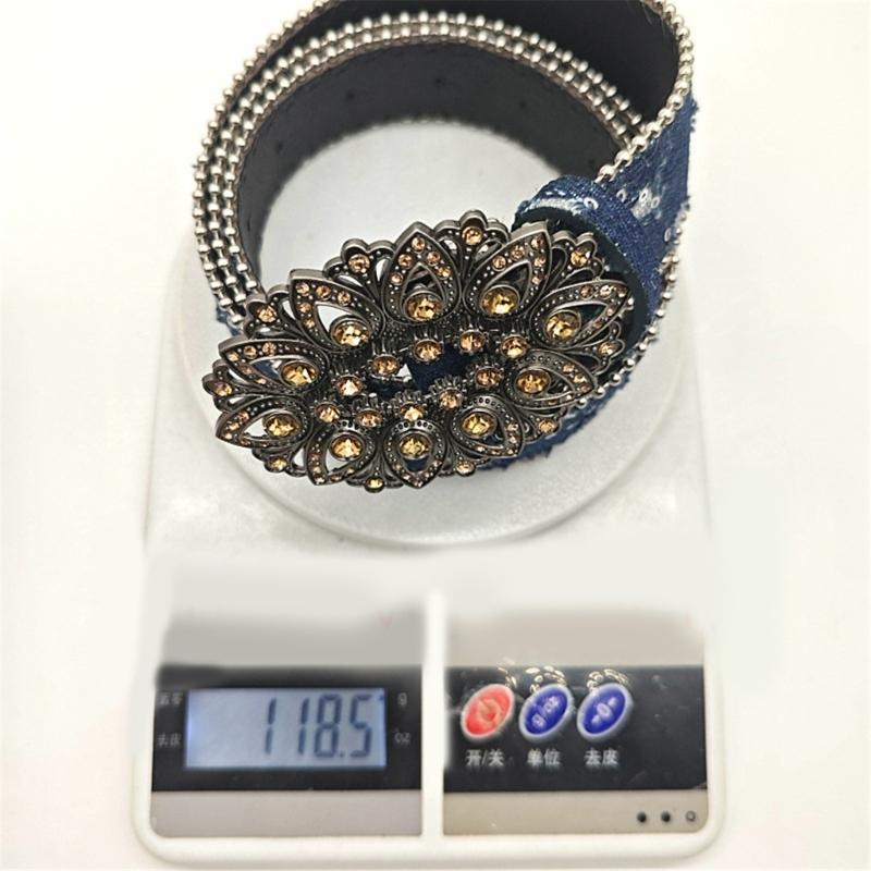 Beaded Trim Fabric Waist Belt Adult Fashion Rhinestones Buckle Waistband Dress Belt 2000s Girl Pants Belt Waist Decors