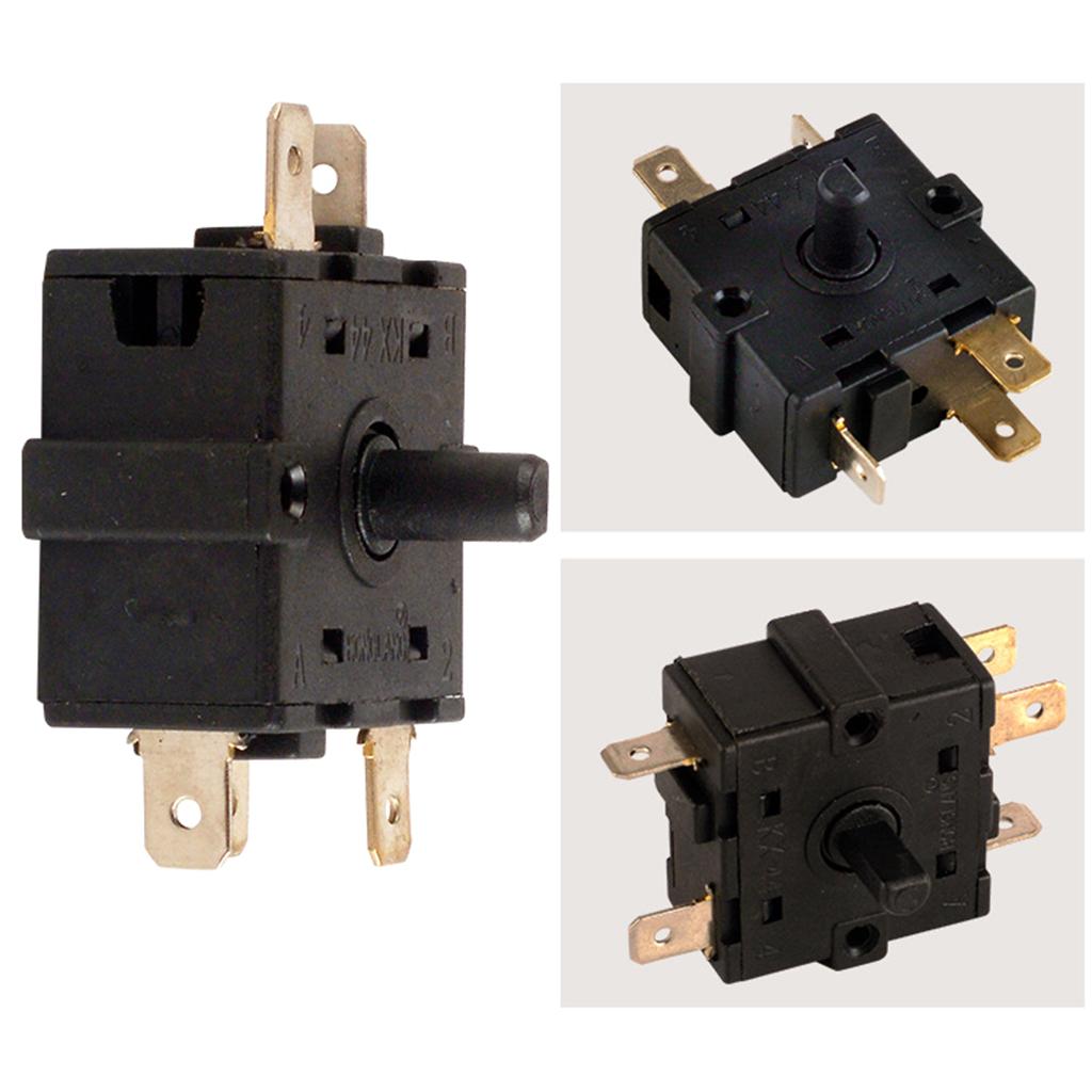 AC 250V 16A Electric Room Heater 2 Gears 3 Pin 3 Gears 5 Pin Rotary Switch Selector Heater Switch for Electric Heater