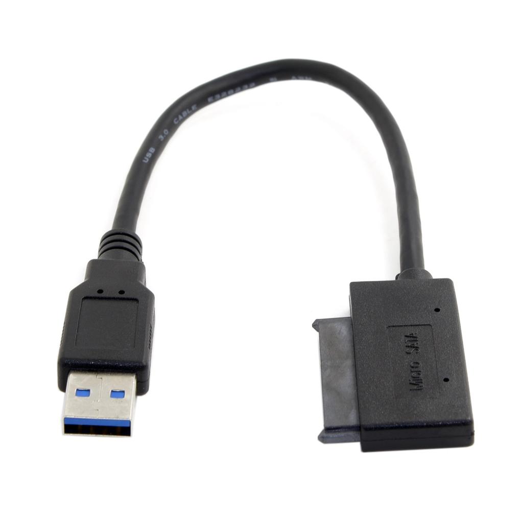 USB 3.0 To Micro SATA 7+9 16 Pin 1.8'' 90 Degree Angled Hard Disk Driver SSD Adapter Cable