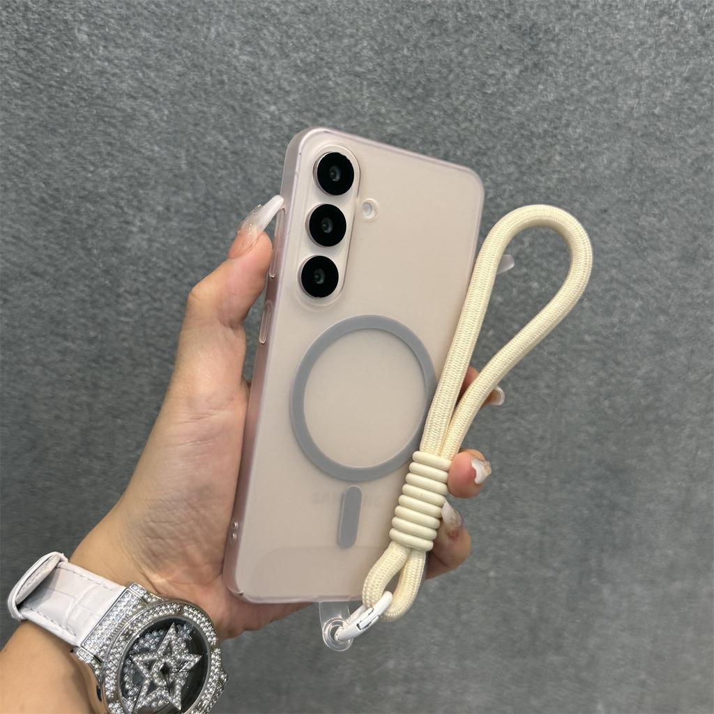Matte for Magsafe Hard PC Lanyard Case for Samsung Galaxy S26 S25 S24 Ultra S22 S23 Plus S21 FE A56 A55 A16 A35 Magnetic Cover