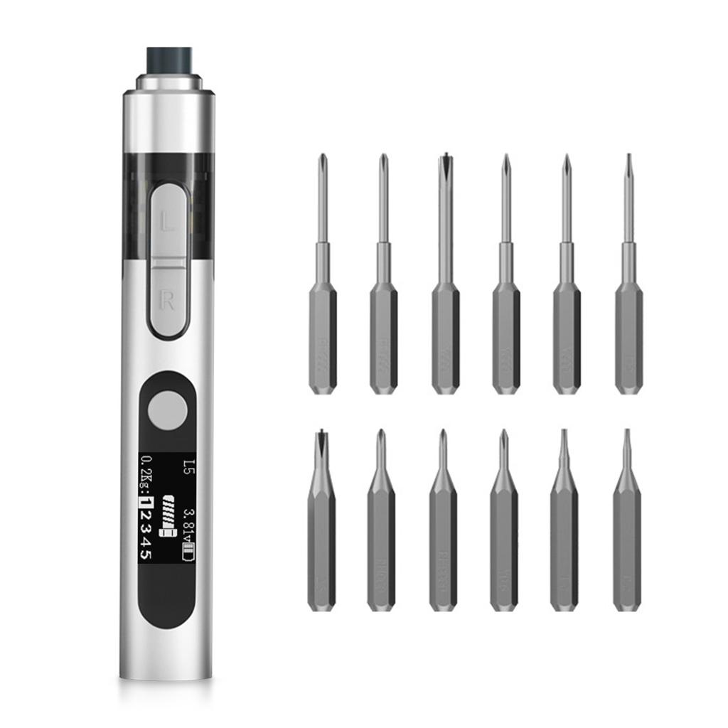 Smart Electric Screwdriver with 5   Adjustment Strong Magnetic Adsorption Bits Suitable for Home Appliances and Mobile Phone Disassembly Repair T
