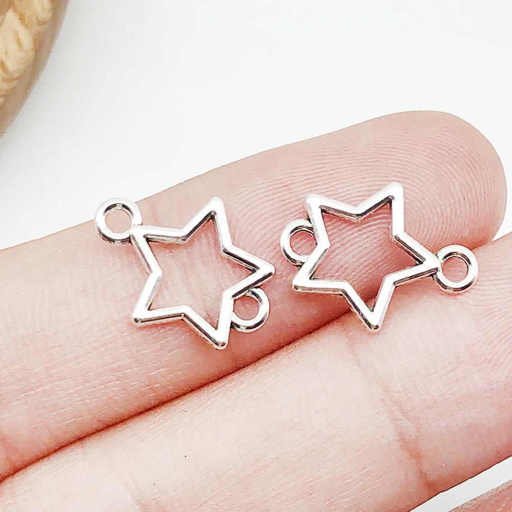 

Antique Silver Filigree Star Pendants for DIY Jewelry - 50pcs