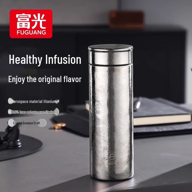 FUGUANG Pure Titanium Tea Infuser Thermos Bottle