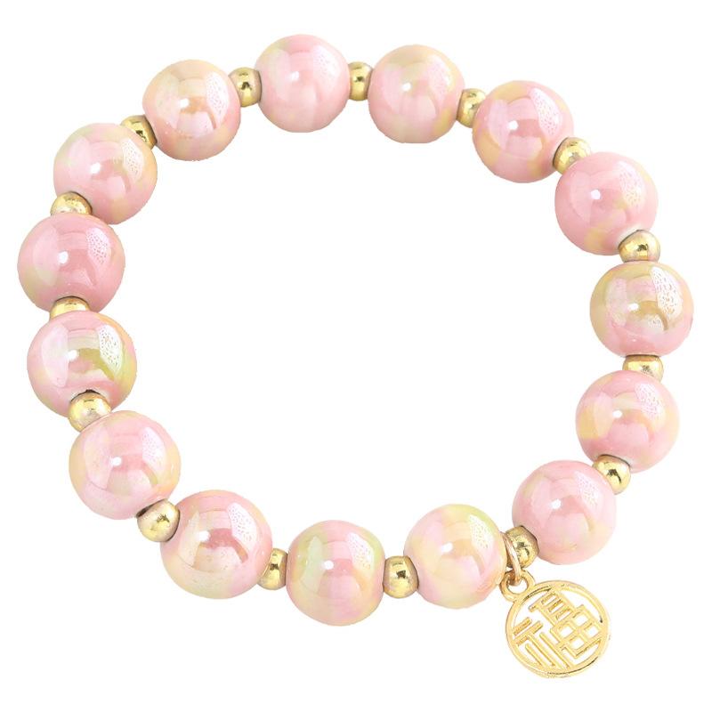 1Pcs Ceramic Bracelet Hand Chain Couple Hand Chain Beaded Bracelet