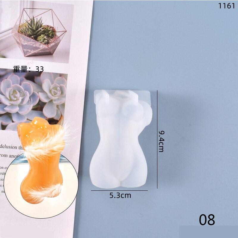 1 buc. Matriță de Ceară Siliconică 3D Corp Uman DIY Instrument pentru Fabricarea Manuală a Lumânărilor Matriță Epoxy Cristal Artă Simulare Decorare Corp Uman