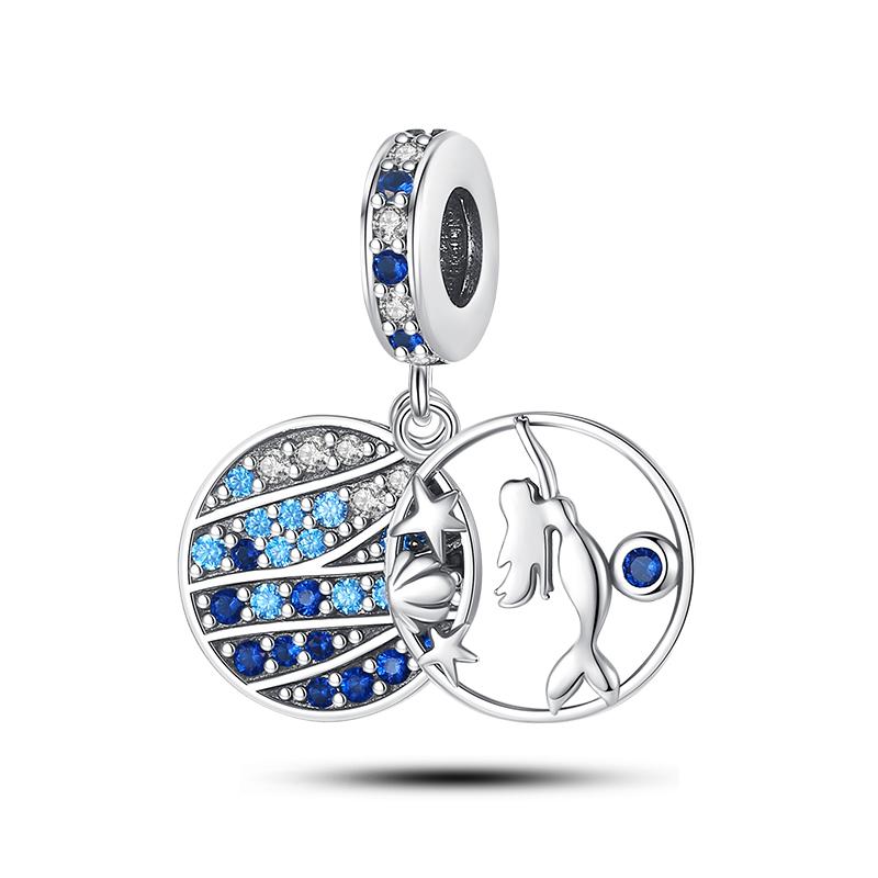 Summer 925  Silver Sailing Ship Lighthouse Luminous Ocean Series Charms Beads Fit Pan 925 Original Bracelets DIY Jewelry