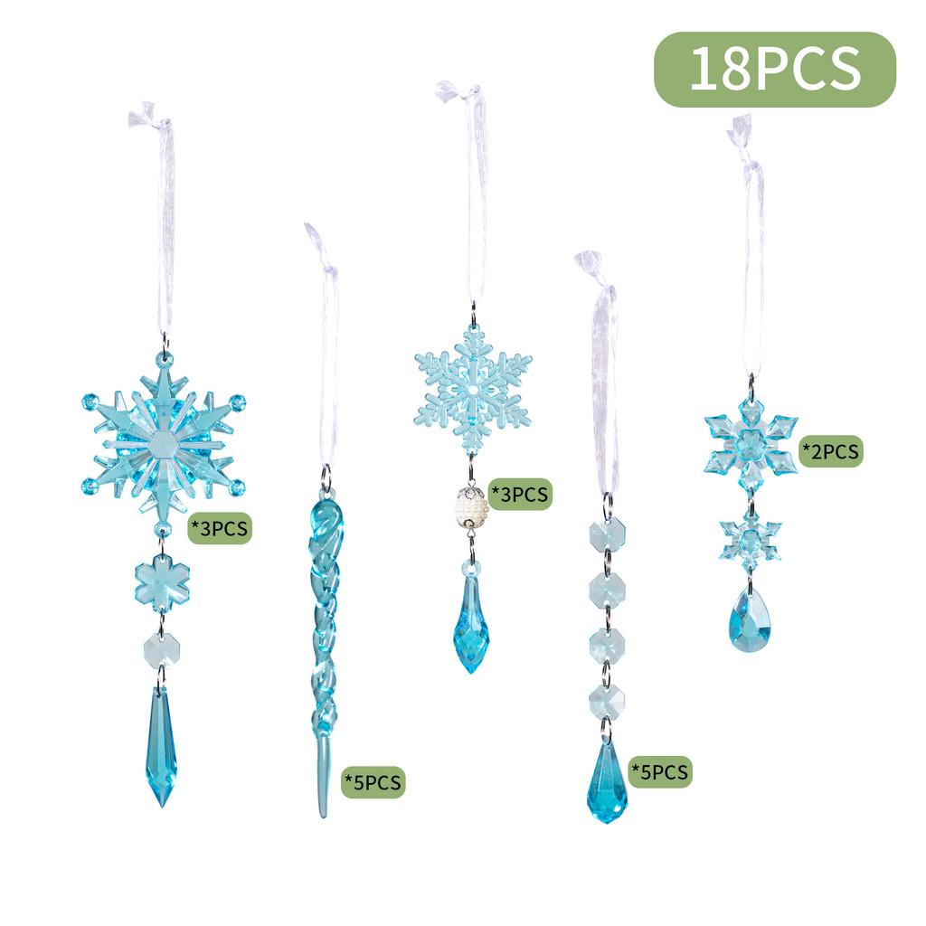 

Holiday Acrylic Christmas Tree Decorations With Snowflake And Pinecone Style For Festive Display Style 3