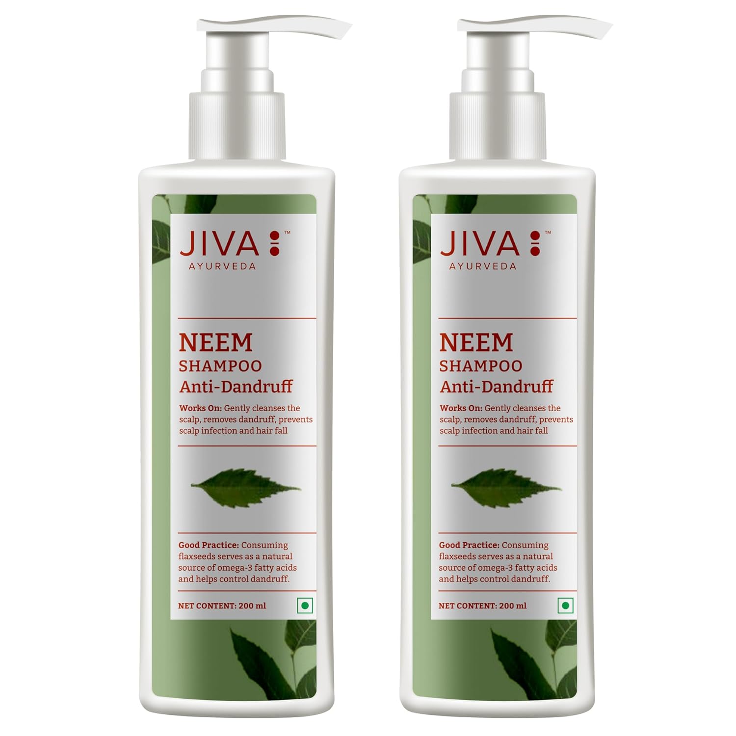 

Jiva Neem Shampoo 200ml Pack Of 2 | Natural Hair Cleanser | Nourishes Scalp, Removes Impurities, Controls Dandruff