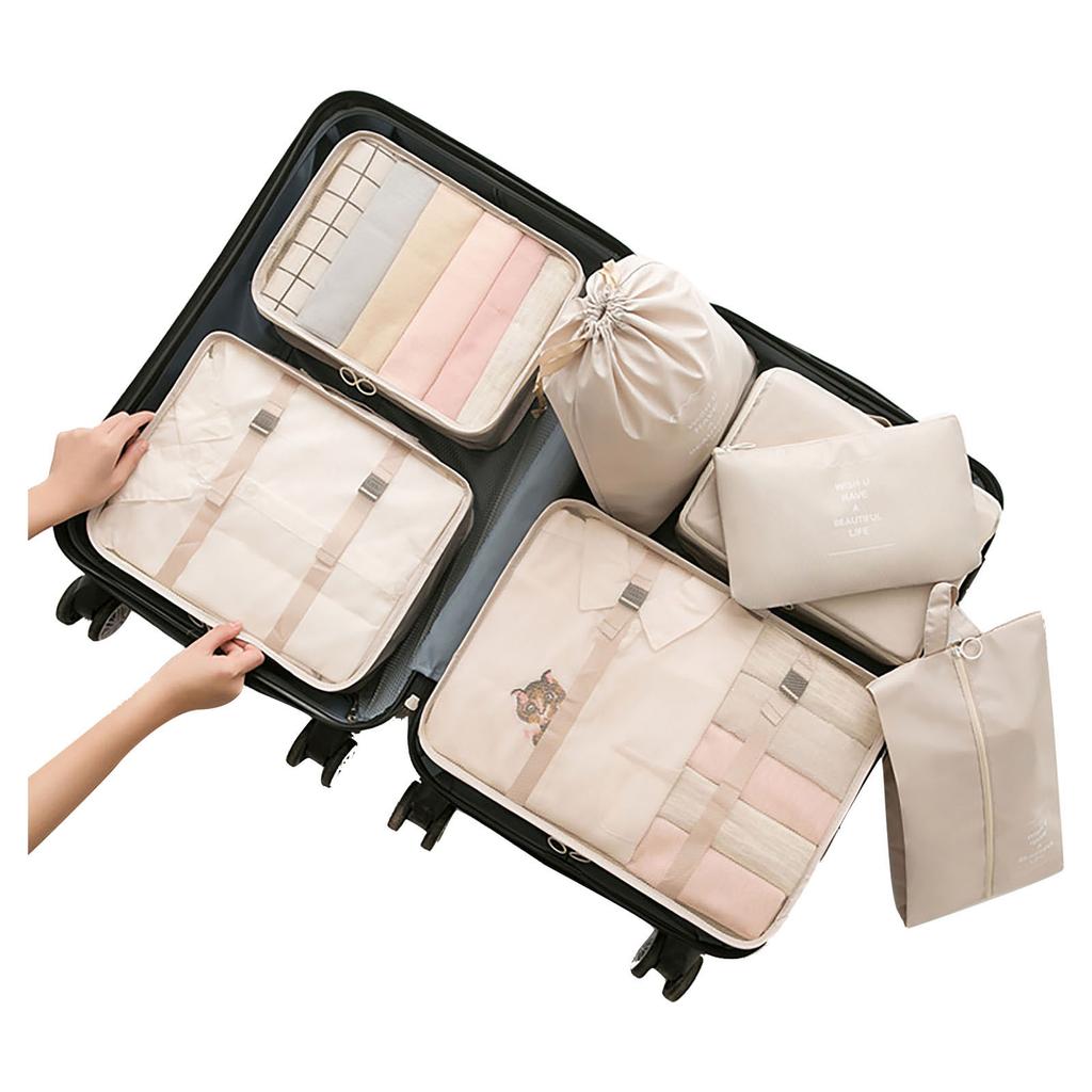 6PCS Clothes Storage Bags Packing Travel Luggage Organizer Bag