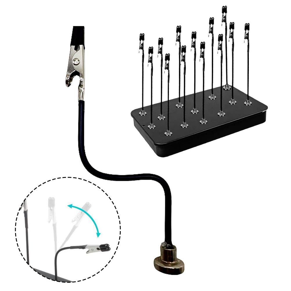 12/1PC Magnetic Crocodile Clip Flexible Crocodile Clip Set Model Coloring Clip Painting Display Stand Base Bracket