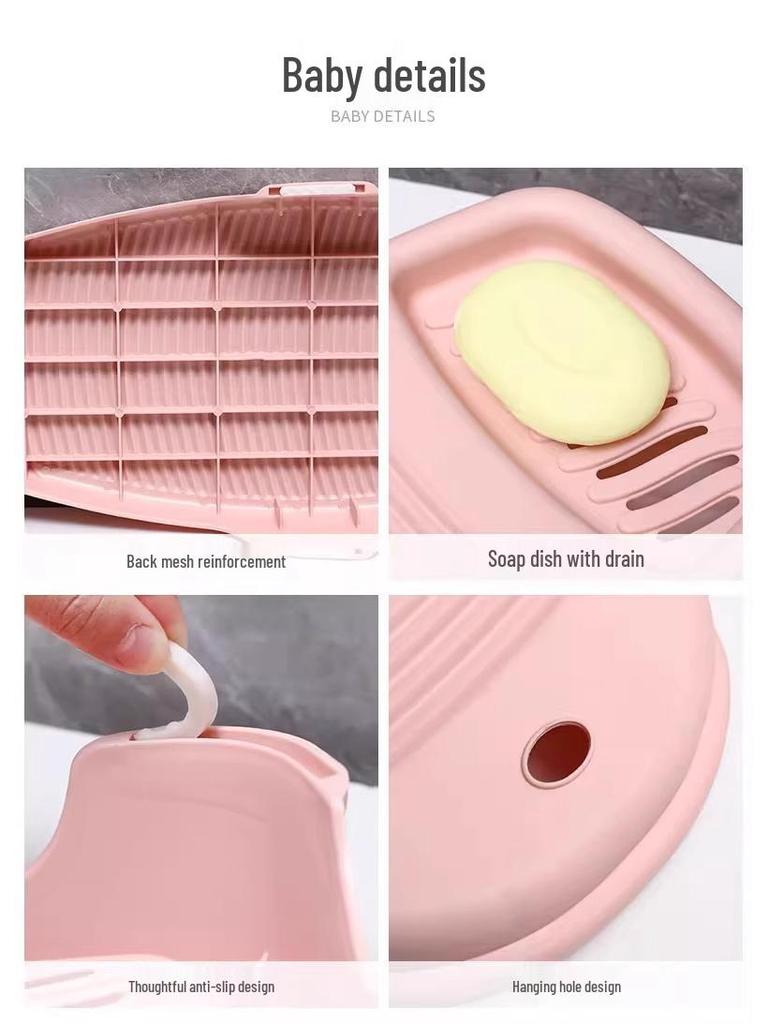 Compact Laundry Washboard - Ideal for Baby Clothes, Dorms, and Sock Washing