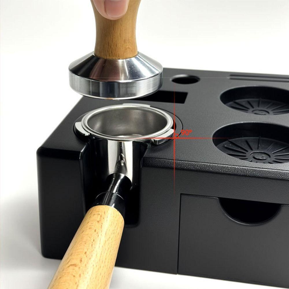 with Storage Drawer Coffee Tamping Station Coffee Tamper  Stand  Powder Distribution Tool