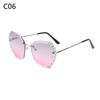 Retro Eyewear Shades UV400 Rimless Sunglasses Diamond Square Sunglasses Sun Glasses Oversized