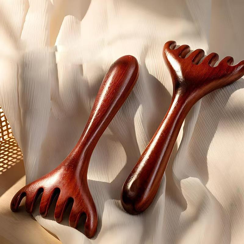 Six Claw Comb Scratching Head Point Scraping Meridian Comb Deer Antler Massage Comb Meridian Massage Comb Head Unclog Massager