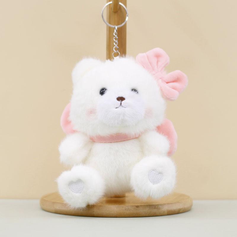 

Adorable Plush Teddy Bear Keychain Soft And Cuddly Bag Accessory For Kids And Adults Beige Bear