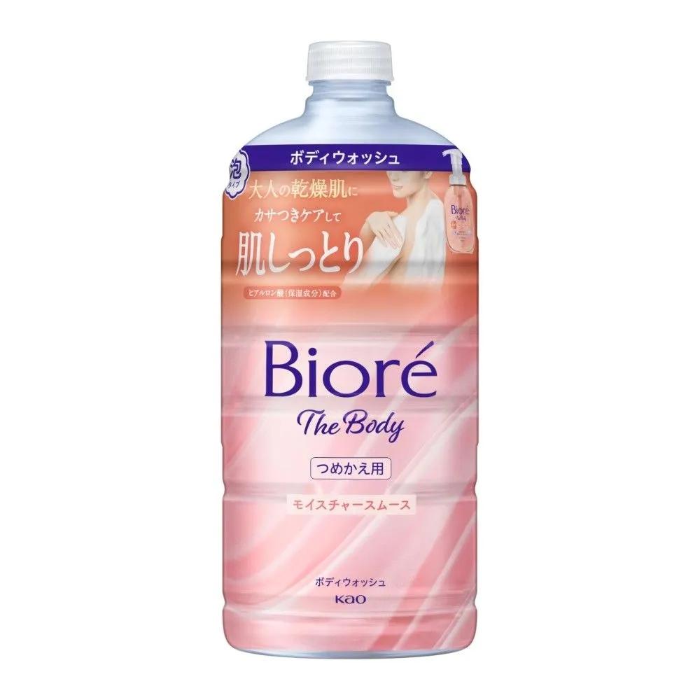 Biore The Body Гель для душа Пенообразующий Тип Увлажняющий Гладкий Сменный блок 740 мл Набор из 3 штук