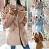 2026 Autumn/Winter Women's Woolen Coat - Mid-Length Plush Faux Fur Jacket