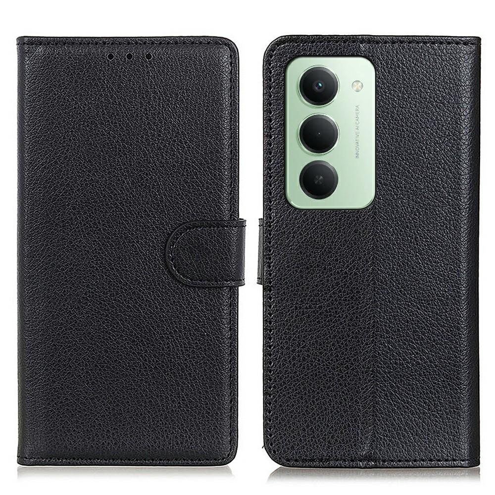 For Xiaomi Redmi 15 5G (Global) (169mm) Wallet Case PU Leather Phone Cover Litchi Texture