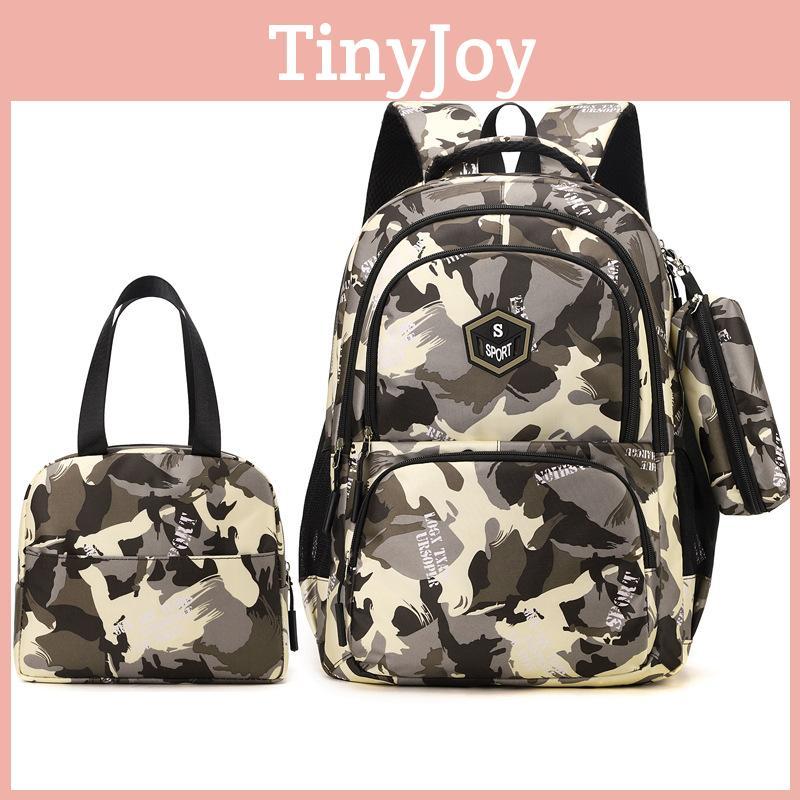 Printed Backpack Shoulder Bag Pencil Case 3 Piece Set Child Schoolbag