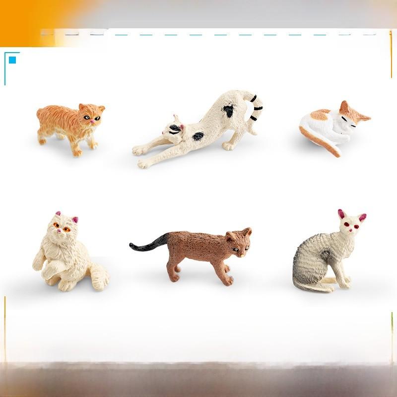 Mini Cat Figurine Collection Pvc Static Models With Six Or Twelve Cats For Decoration And Gift Ideas