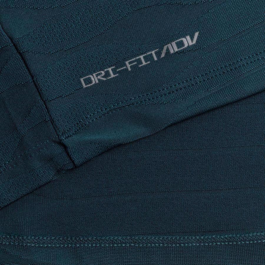 Nike T Shirts Men's Dark Cyan Stand Collar Moderate Straight Fit DB6880-397