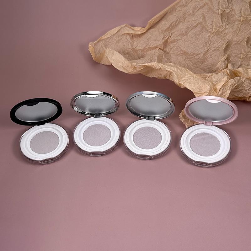 1pcs 5g Portable Ultra-Thin Plastic Powder Compact – Travel-Friendly Sifter Container with Mirror for Loose Powder Makeup