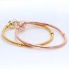 Panjia Heart-Shaped White Copper Snake Bone Bracelet with Logo