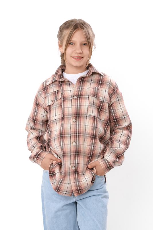 Kids Unisex Checkered Shirt In Plaid Pattern, Demi-season 6417-090 HC