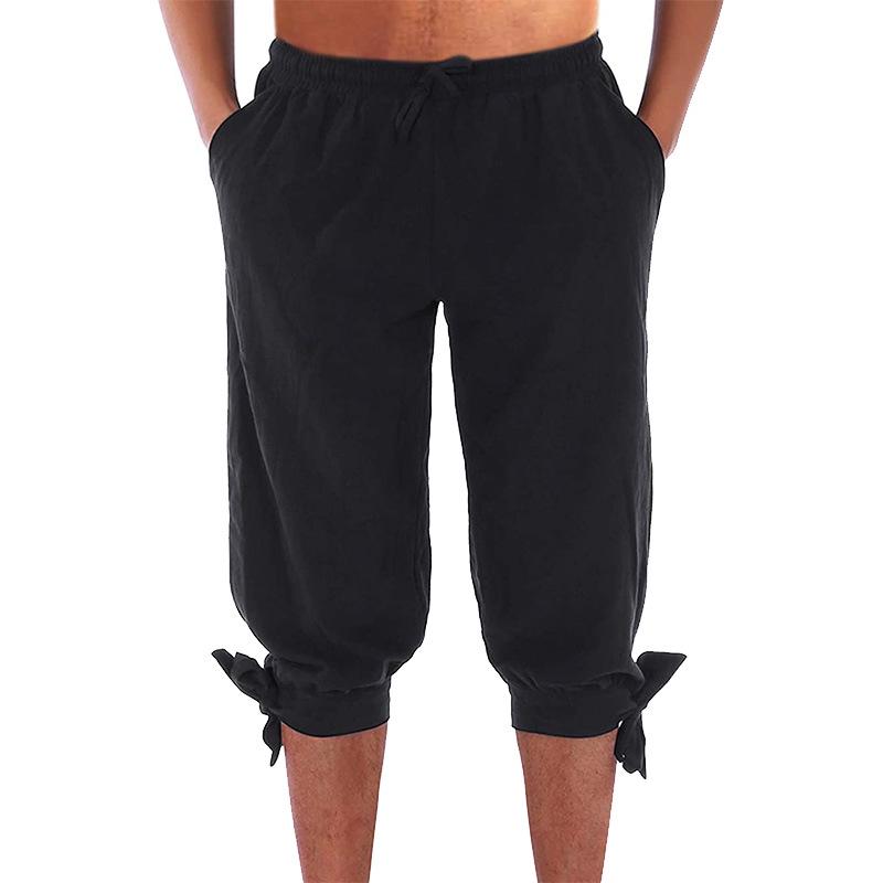 Medieval Men's Retro Pirate Costume Pants for Cosplay and Performance