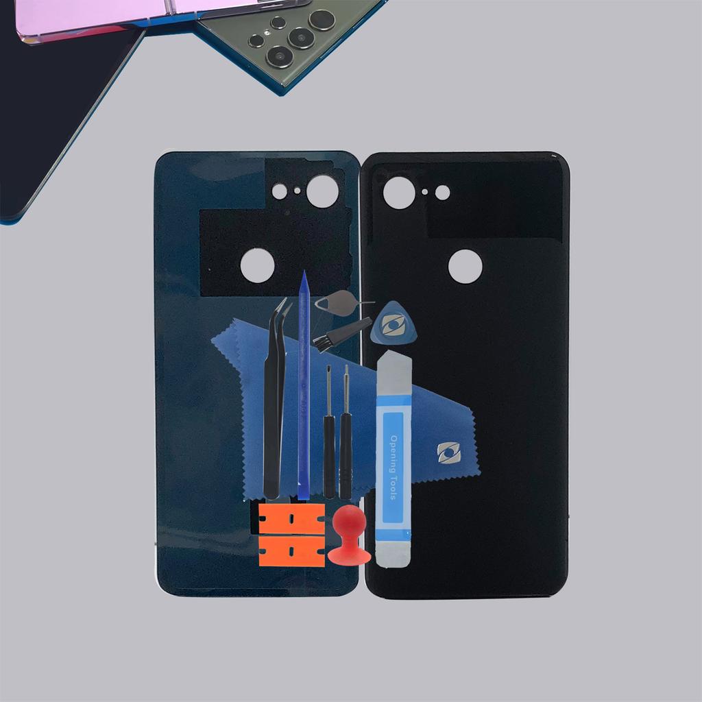 Cellphone Back Glass for Pixel 3 5.5" Rear Panel Back Door Housing with Repair Tools Mobile Phone Replacement Accessory