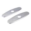 2PCS Hole Cover Deck Plate Pull Down Faucet Plate Stainless Steel Easy Maintenance Anti Leakage for Kitchen Sink