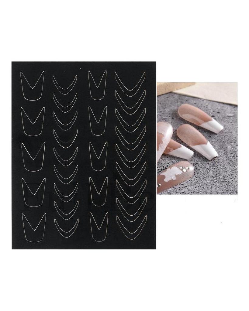Laser Nail Stickers Butterfly Heart Star Design Adhesive Slider Decals Nail Art Stickers Manicure Decorations