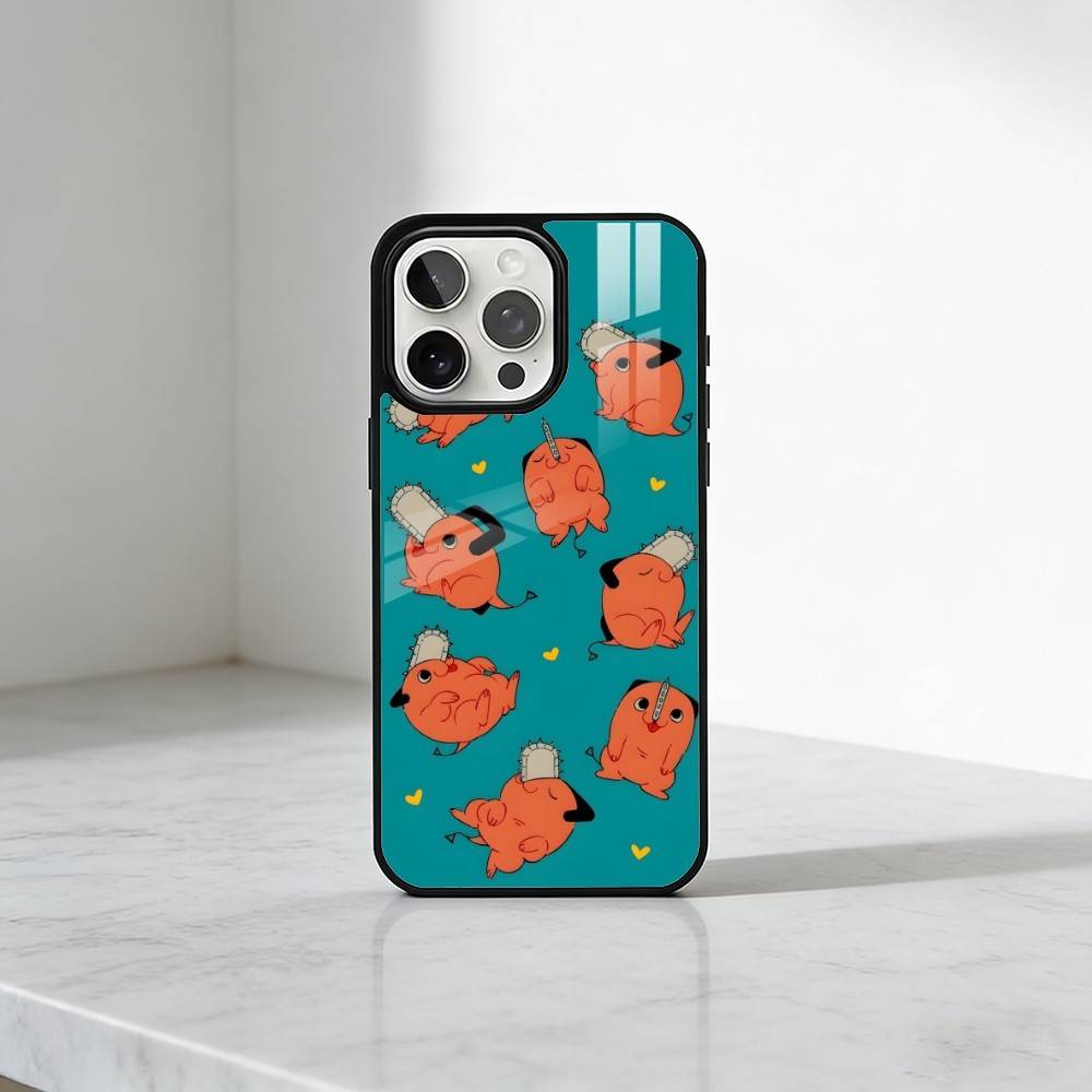 Anime Niedliche P-Pochita Handyhülle Für iPhone17,16,15,14,13 Plus,Pro Max Magnetisch Für Magsafe Kabelloses Laden
