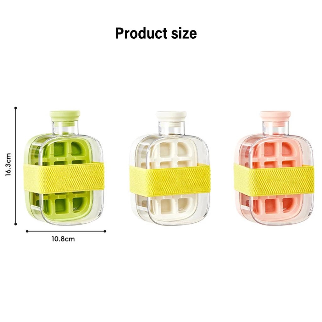 Silikonová forma na led na jeden klik, chladič lahví, pohár se slámkou, forma na ledové kostky s víkem do mrazáku, kreativní forma NO TOUCH na léto