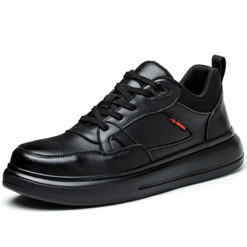 Cowhide Safety Shoes Men Composite Toe Electrical Insulated Shoes Waterproof Work Shoes Puncture-Proof Indestructible Shoes