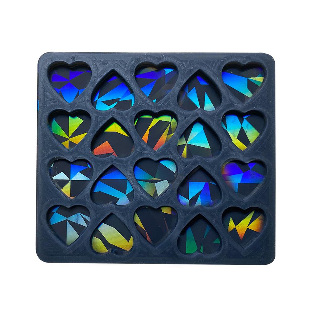 Holografische Herzförmige Silikonform Ohrstecker Epoxidharz Gussform für DIY Ohrringe Halskette Fußkettchen Armband