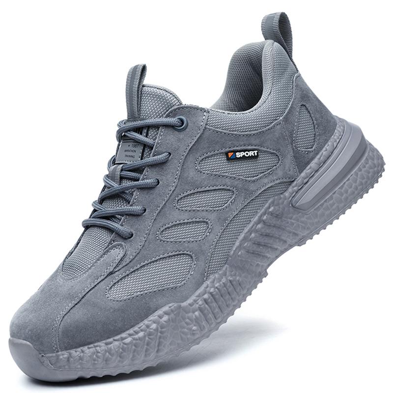Breathable Lightweight Work Safety Shoes Men Summer Steel Toe Shoes Work Sneakers Puncture-Proof Indestructible Shoes Non-Slip