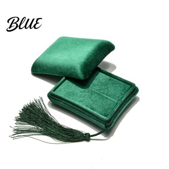 Travel Jewelry Case Velvet Box Organizer with Tassel Women Lined
