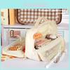 Multi Compartment Fabric Pen Bag With Magnetic Closure For Students And Office Use