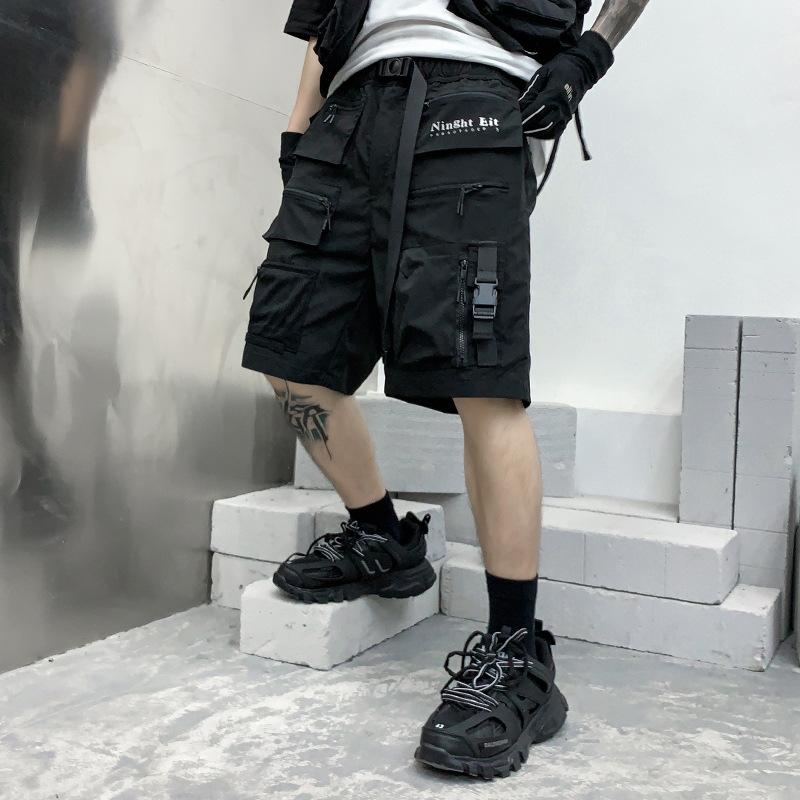 Pantaloncini Cargo Funzionali Tattici Multitasche Estivi Abbigliamento Uomo Stile Y2K High Street Punk Techwear Pantaloni Asciugatura Rapida Pantalone