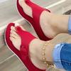 Women's Sandals Summer Shoes Beach Platform Clip Toes Buckle Strap Pu Leather Female Ladies Casual Shoes 2024 Beach Slippers
