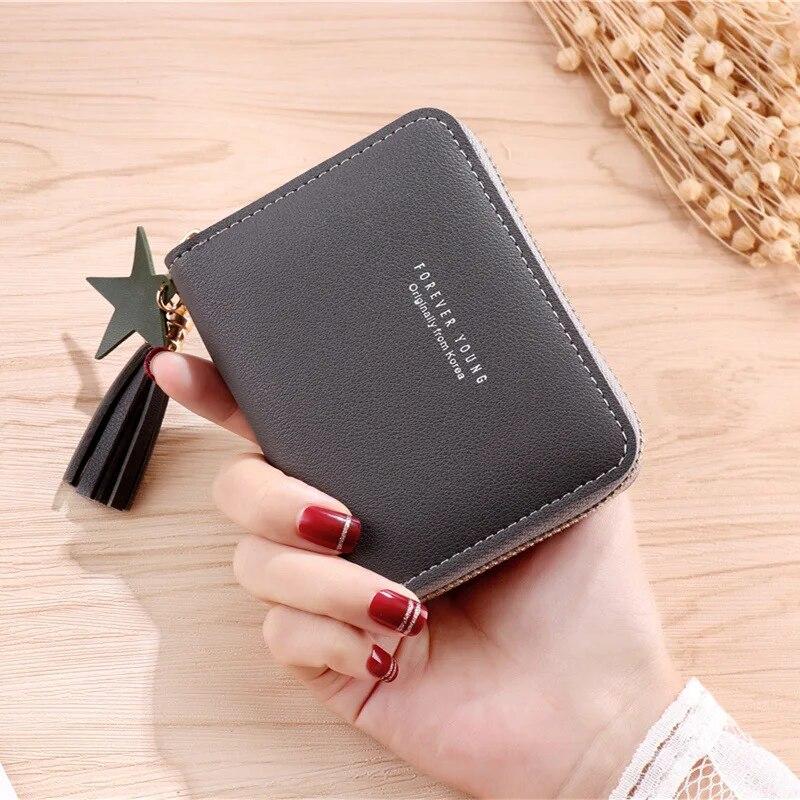 New Tassel Zipper Wallet Ladies Short Korean Version of the Multifunctional Cute Style Female Coin Purse