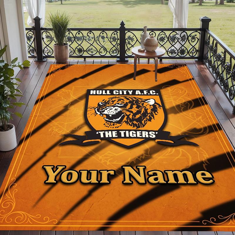 Custom Text Printed Rug Hull FC Non Slip Floor Carpet For Home Room Decor