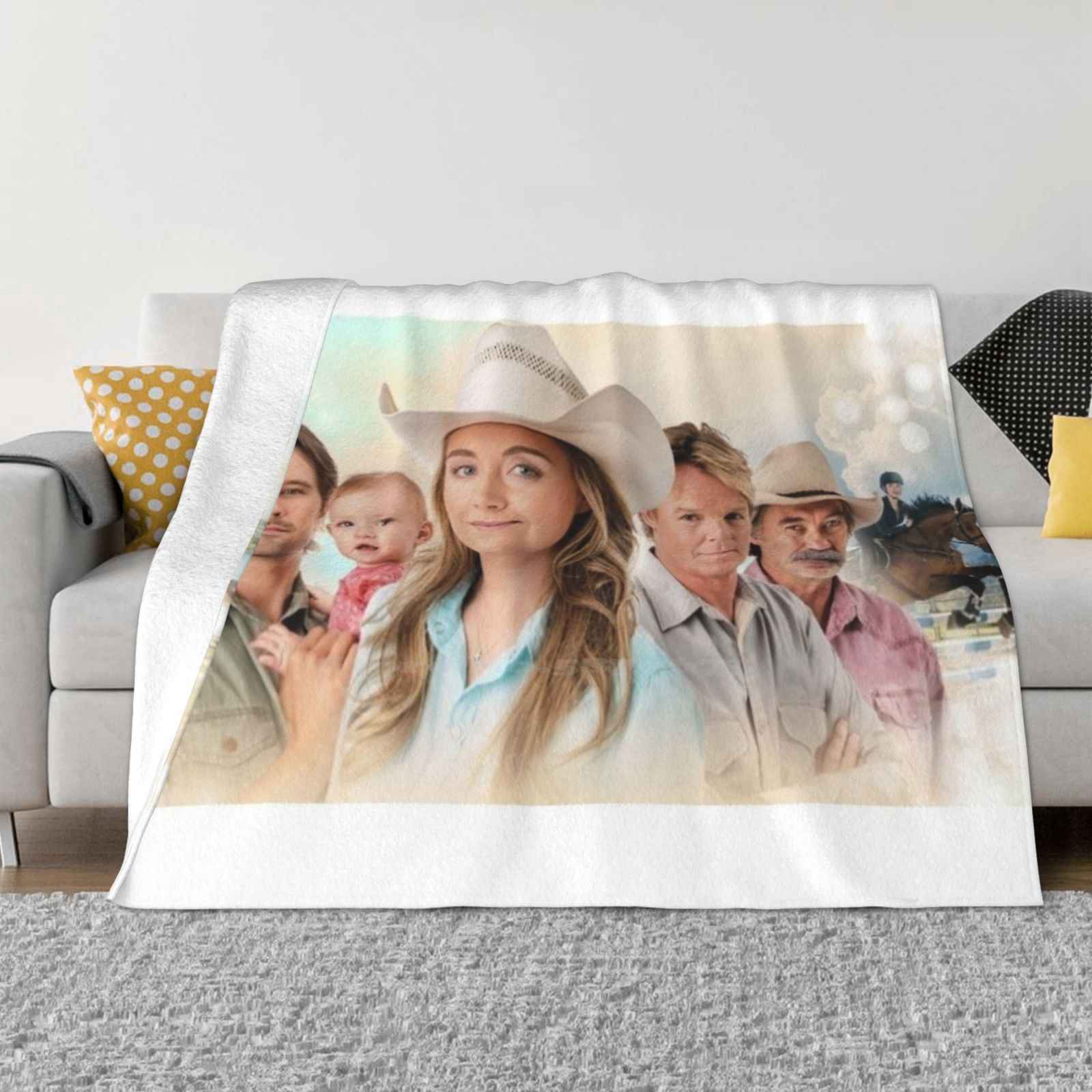 Heartland-Family New Arrival Fashion Leisure Warm Flannel Blanket Heartland Canada Family Tv Show Love Horses Ranch Amy Ty Jack 30x40in