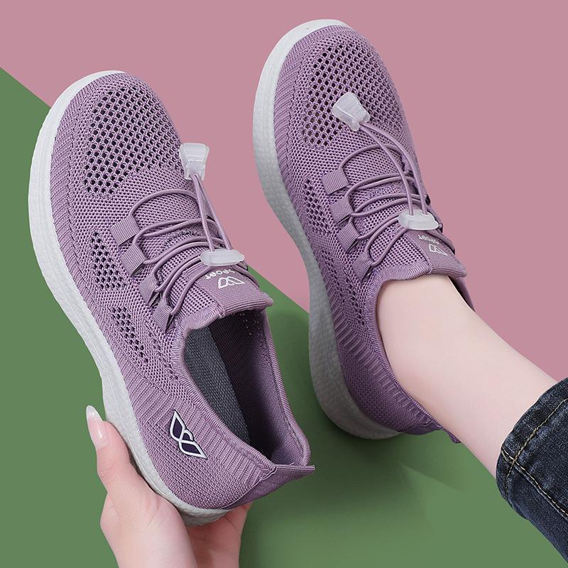 Autumn New Casual Shoes Women's Shoes Soft Sole Versatile Breathable Flat Bottom Walking Mother Shoes Travel Shoes Work Shoes